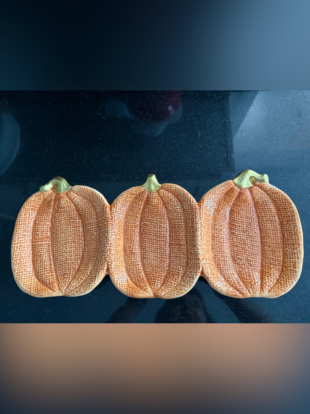Ceramic Pumpkins Serving Dishes- Orange